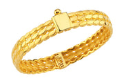 14ct 3 Row Design Gold Cuff Bracelet