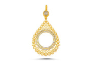 14ct Drop Design Frame Gold Pendant (Chain Not Included)