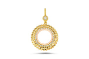 14ct Wheat Design Frame Gold Pendant (Chain Not Included)