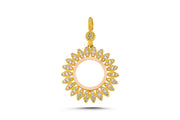 14ct Sun Design Frame Gold Pendant (Chain Not Included)