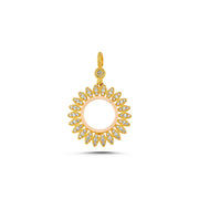 14ct Sun Design Frame Gold Pendant (Chain Not Included)