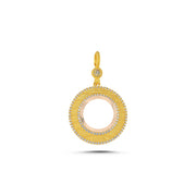 14ct Stone Set Design Frame Gold Pendant (Chain Not Included)