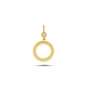 14ct Stone Set Frame Gold Pendant (Chain Not Included)