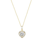 Load image into Gallery viewer, 14ct Stone Set Design Heart Gold Necklace