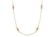 14ct Kirmizi Figurlu Design Chain Gold Necklace