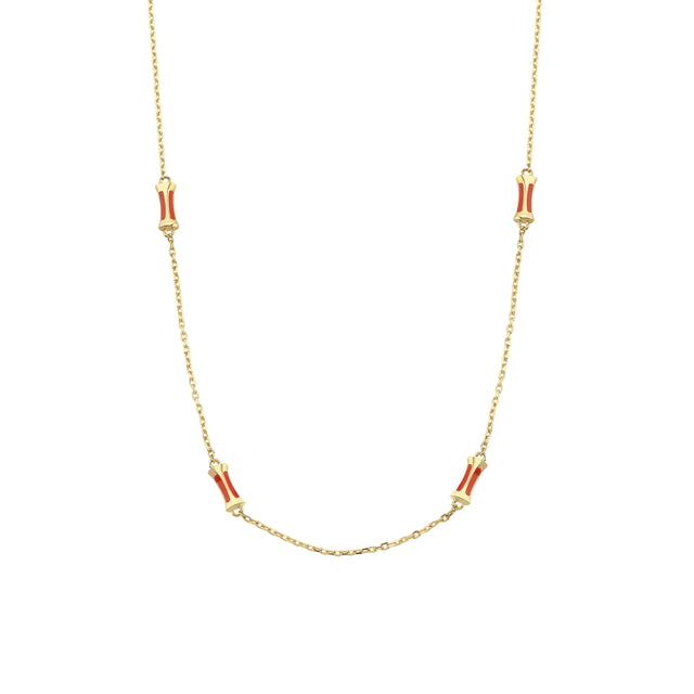 14ct Kirmizi Figurlu Design Chain Gold Necklace