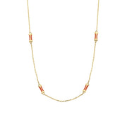 14ct Kirmizi Figurlu Design Chain Gold Necklace