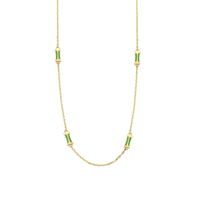 14ct Yesil Figurlu Design Chain Gold Necklace