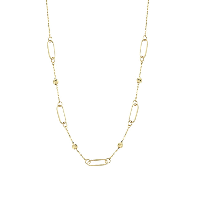 14ct Cizgili Atac Dorika Design Gold Necklace