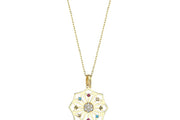 14ct Colour Stone Set Design Gold Necklace