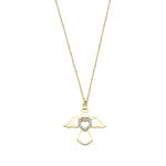 Load image into Gallery viewer, 14ct Heart Figurlu Melek Design Gold Necklace