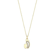 14ct Anne Cocuk Ayak Izi Design Gold Necklace