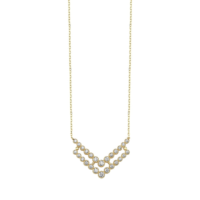 14ct Stone Set Design Gold Necklace