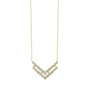 14ct Stone Set Design Gold Necklace