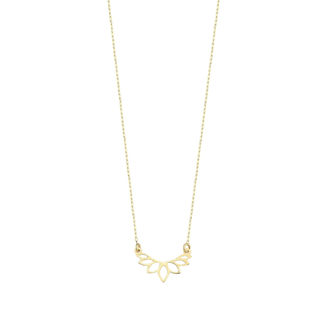 14ct Lotus Design Gold Necklace