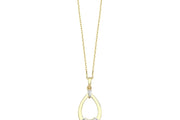 14ct Baguette Stone Set Damla Gold Necklace