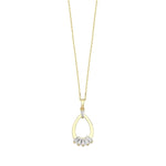 Load image into Gallery viewer, 14ct Baguette Stone Set Damla Gold Necklace