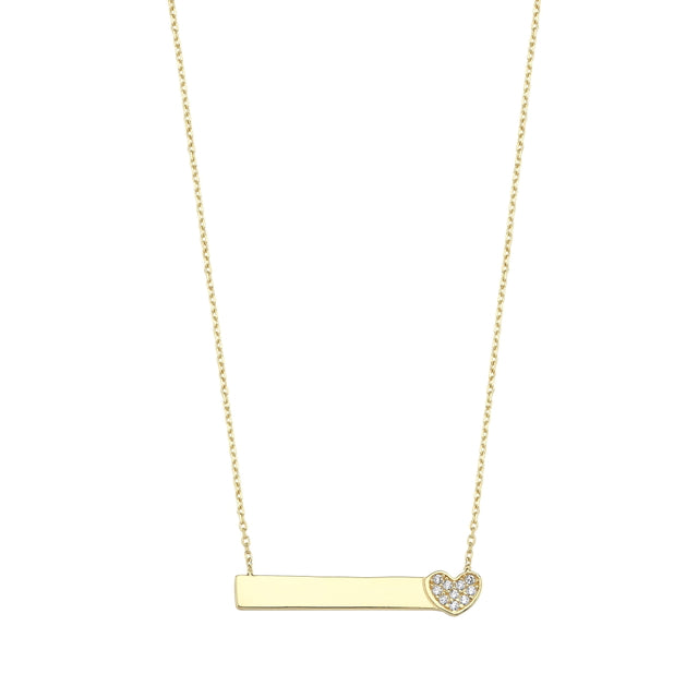 14ct Design Heart Gold Necklace