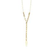 14ct Chain Detayli Yaprak Figurlu Gold Necklace