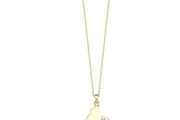 14ct Stone Set Kelebek Figurlu Gold Necklace