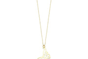 14ct Kelebek Figurlu Gold Necklace