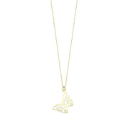 14ct Kelebek Figurlu Gold Necklace