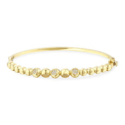 14ct Buble Design Gold Cuff Bracelet
