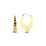 Load image into Gallery viewer, 14ct Edge Design Gold Earrings