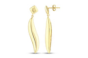 14ct Aurora Line Design Gold Earrings