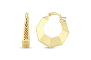 14ct Flow Design Gold Earrings