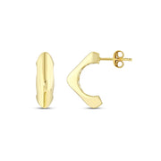 14ct Vena Design Gold Earrings