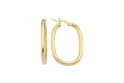 14ct Oval Hoop Gold Earrings
