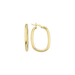 Load image into Gallery viewer, 14ct Oval Hoop Gold Earrings