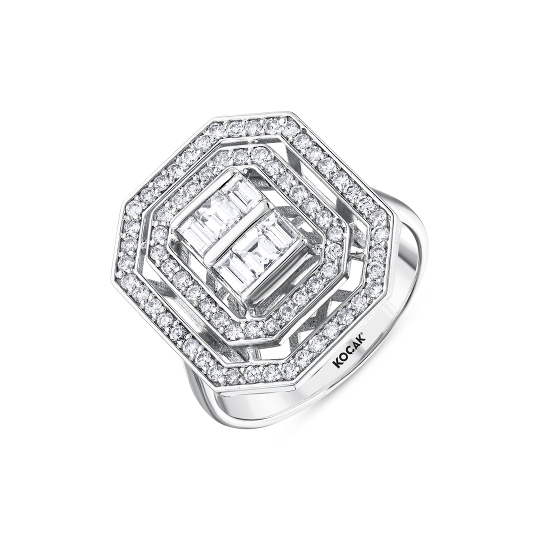 0.90 Karat Diamond Baguette Ring