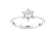 Lotus Solitaire Gold Ring