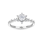 Load image into Gallery viewer, Lotus Stone Set Solitaire Gold Ring