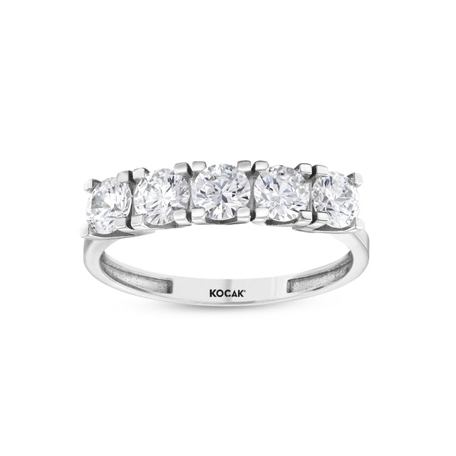 White Gold Five Stone Ring