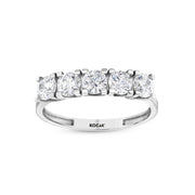 White Gold Five Stone Ring