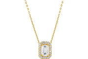 Yellow Gold Baguette Necklace