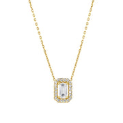 Yellow Gold Baguette Necklace