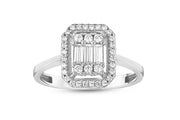 White Gold Baguette Ring