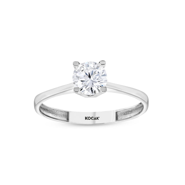 White Gold Solitaire Ring