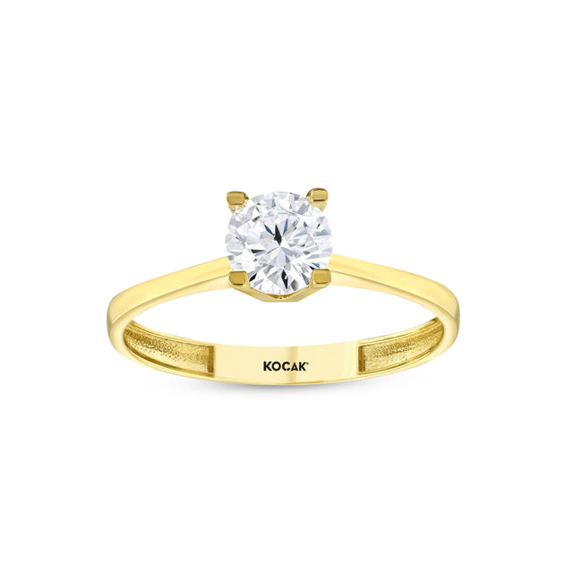 Yellow Gold Solitaire Ring