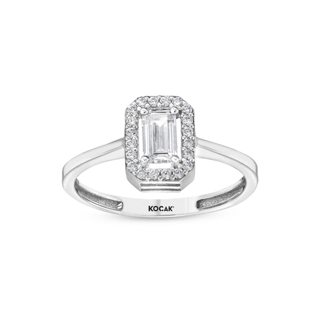 White Gold Baguette Ring