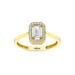 Load image into Gallery viewer, Yellow Gold Baguette Ring