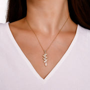 0.37 Karat Baguette Stone Set Diamond Necklace