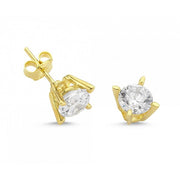 14ct Solitaire Yellow Gold Earrings