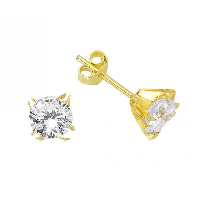 14ct Solitaire Gold Earrings