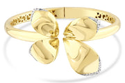 14ct Mimosa Design Gold Cuff Bracelet