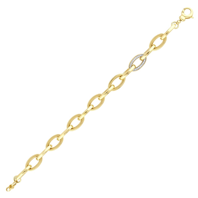 14ct Elipse Design Gold Bracelet